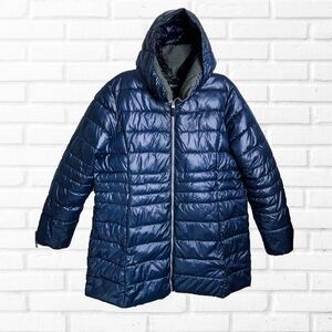 NWOT MENS ANDREW MARC NAVY BLUE PUFFER JACKET SIZE XXL OUTERWEAR WINTER …